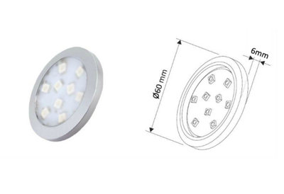 RGB LED Color Changeable Under Cabinet Shelf Down Light Round Orbit - Light Colour 5