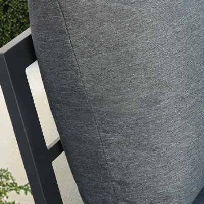 Rhea Platform Corner Sofa  4 Seater Garden Lounge Set with Table Gray