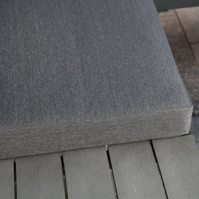 Rhea Platform Corner Sofa  4 Seater Garden Lounge Set with Table Gray