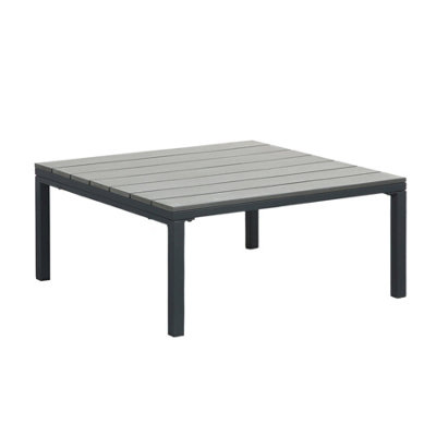 Rhea Platform Corner Sofa  4 Seater Garden Lounge Set with Table Gray