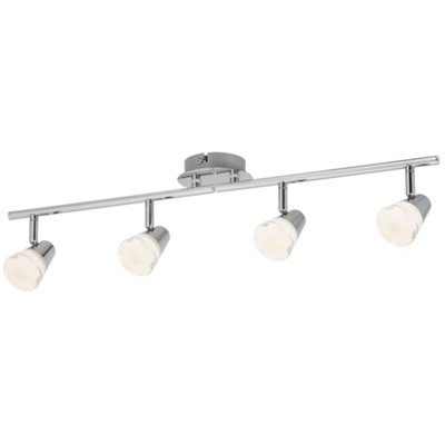 Rhea Spotlight Polished Chrome Integrated 5W LED 4-Bar Quad Ceiling ...