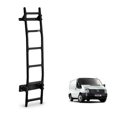 Rhino Black Van Ladder for the Ford Transit (2000-2014) Roof Height Low