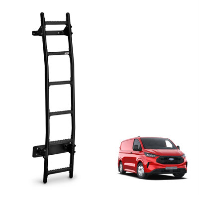 Rhino Black Van Ladder for the Ford Transit Custom (2024+) Roof Height Standard (H1)