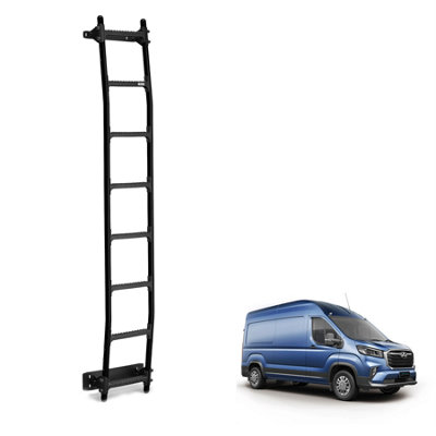 Rhino Black Van Ladder for the Maxus Deliver 9 (2020+) Roof Height Extra High Roof (H3)