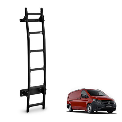 Rhino Black Van Ladder for the Mercedes Vito (2014+) Roof Height