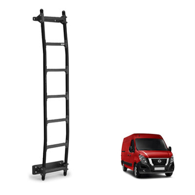 Rhino Black Van Ladder for the Nissan NV400 (2010-2021) Roof Height H2