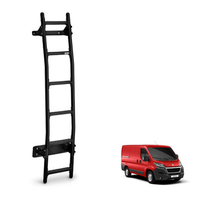 Rhino Black Van Ladder for the Peugeot Boxer (2006+) Roof Height H1