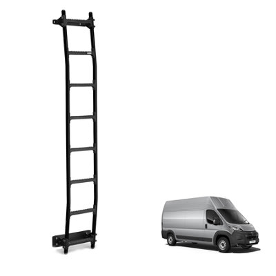 Rhino Black Van Ladder for the Peugeot Boxer (2006+) Roof Height H3