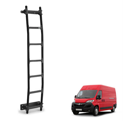 Rhino Black Van Ladder for the Vauxhall Movano (2021+) Roof Height H2