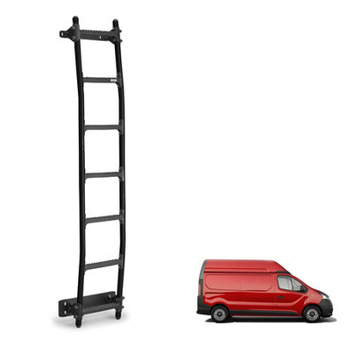 Rhino Black Van Ladder for the Vauxhall Vivaro (2014-2019) Roof Height High