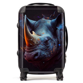 Rhino Face Splashart Suitcase - Cabin