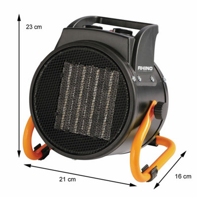 Rhino Portable 2kW Mini Fan Heater