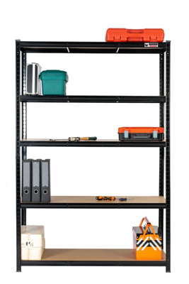 Rhino Racking: 180x120x45cm Black 1000kg Garage Shelving