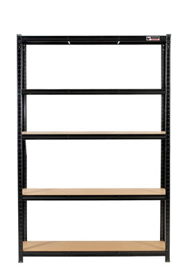 Rimax Heavy Duty Resin Shelving 3 Tier Black - Office Depot