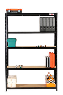 Rimax Heavy Duty Resin Shelving 3 Tier Black - Office Depot