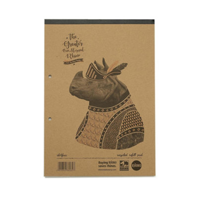 RHINO Recycled A4 Refill Pad, Writing Pad, 160 Page / 8mm Lined with ...
