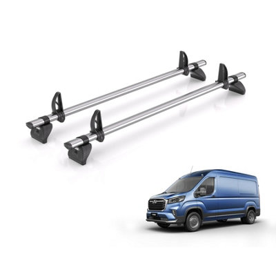 RHINO Roof Rack for Maxus Deliver 9 (2020+) 2x Steel Roof Bars ...