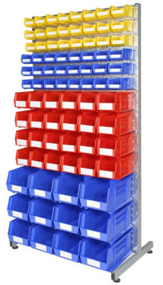 Rhino Tuff Bin on Louvre Rack - Single Sided Extension Bay - 1920H x ...
