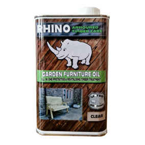 Rhino Valley Garden Furniture Timber Care 1L Tin - L7 x W11 x H20 cm - Clear