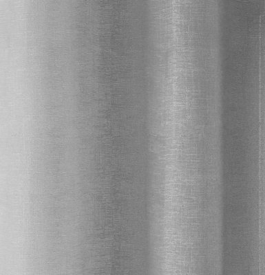 Rhodes Silver Linen-Look Sheer Voile Panels - Pair 140 x 137cm (55x54