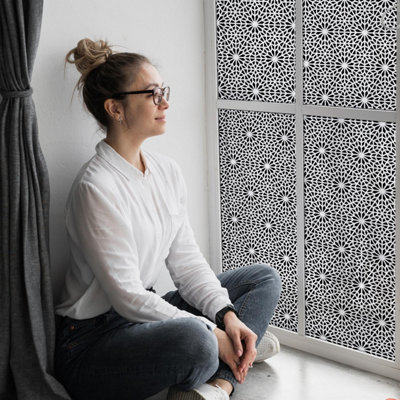 Rhombus Pattern Window Privacy Film for Glass Windows - Self-Adhesive ...