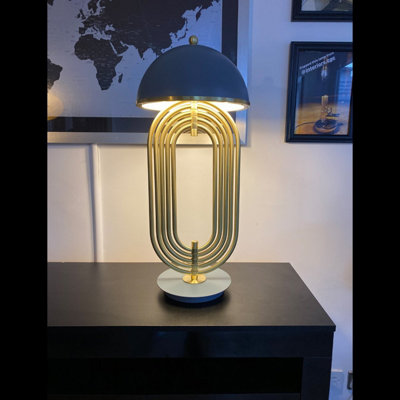 RHONDA - CGC Grey Deco Art Style | Table at Gold & B&Q Lamp DIY