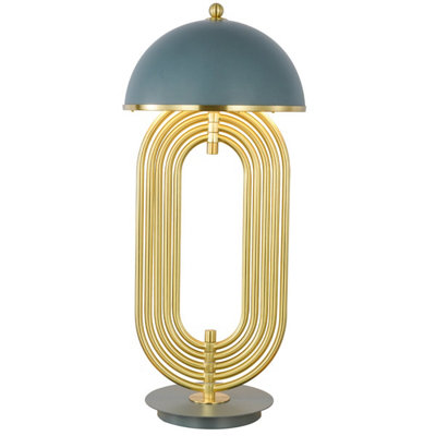 RHONDA - B&Q | & Lamp Deco Grey at Gold Art CGC Table Style DIY