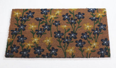 RHS Spring Flowers Door Mat Latex Backed 45 x 75cm