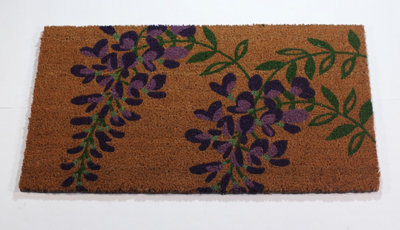 RHS Wisteria Door Mat Latex Backed 45 x 75cm