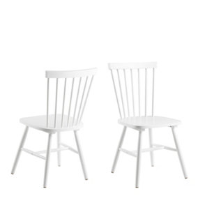 Riano Dining Chairs in White Set of 2