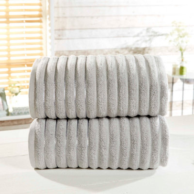 Ribbed 2 Piece Towel Bale Pure Cotton