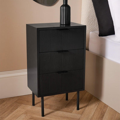 Modern black nightstand discount