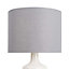 Ribbed Bottle Ceramic Table Lamp Grey