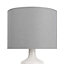 Ribbed Bottle Ceramic Table Lamp Grey