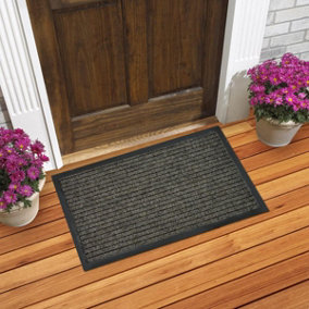 Ribbed Doormats. Machine Washable Door Mat suitable Kitchen doormats, mats, washable mats, office mats (Beige, 40cm X 60cm)