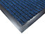 Ribbed Doormats. Machine Washable Door Mat suitable Kitchen doormats, mats, washable mats, office mats (Blue, 100cm X 150cm)