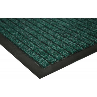 Ribbed Doormats. Machine Washable Door Mat suitable Kitchen doormats, mats, washable mats, office mats (Green, 40cm X 60cm)