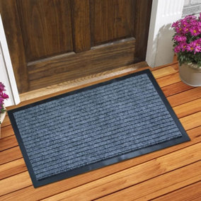Ribbed Doormats. Machine Washable Door Mat suitable Kitchen doormats, mats, washable mats, office mats (Grey, 100cm X 120cm)