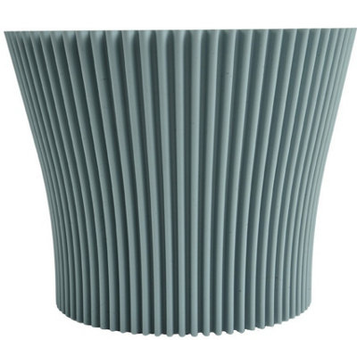 Ribbed Flower Pot Planter Indoor Outdoor Plastic Modern Multiple ...