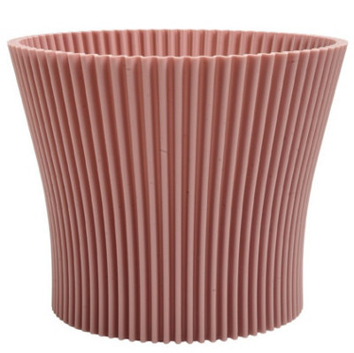 Ribbed Flower Pot Planter Indoor Outdoor Plastic Modern Multiple ...