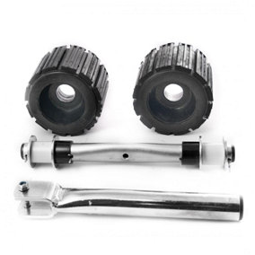 Ribbed roller set with straight shaft and stem