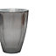 Ribbed Tall Vase - Glass - L18 x W18 x H24.5 cm - Charcoal