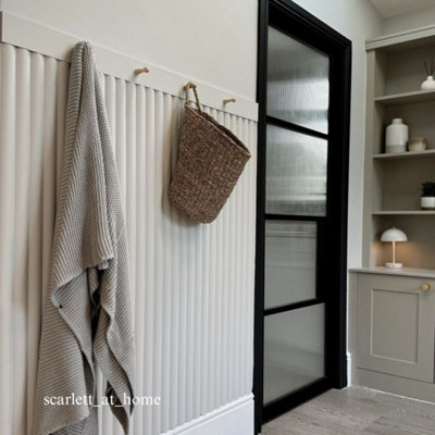 Ribbed Wall Panel - Paintable & Moisture Resistant - Panels by Sofia - Portrait - 2440mm h x 390mm w x 12mm thick
