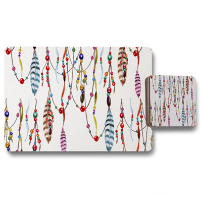 Ribbon & Bead (Placemat & Coaster Set) / Default Title