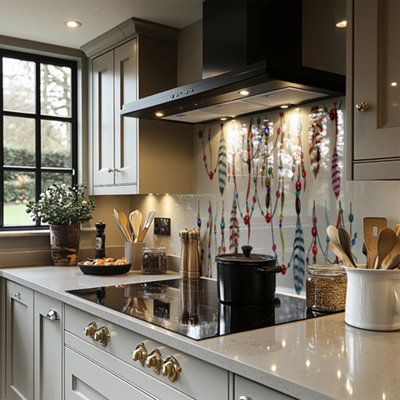 Ribbon & Bead Splash Back designer style