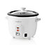 Rice Cooker & Steamer, 0.6L, for 1-2 People, with Non-Stick Coating, Keep-Warm Function & Steamer Insert