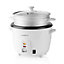 Rice Cooker & Steamer, 1L, for 1-4 People, with Non-Stick Coating, Keep-Warm Function & Steamer Insert