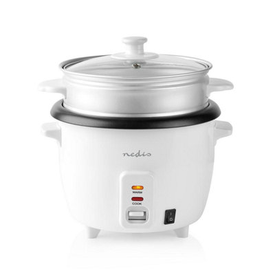 Rice Cooker & Steamer, 1L, for 1-4 People, with Non-Stick Coating, Keep ...