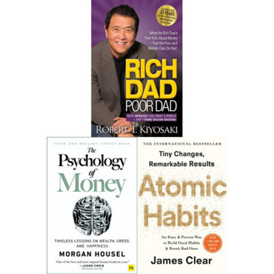 Rich Dad Poor Dad, Atomic Habits, The Psychology of Money 3 Books ...