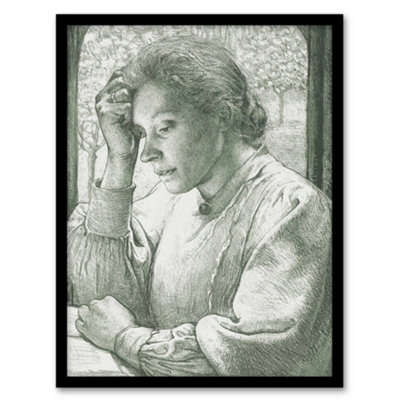 Richard Roland Holst Framed Wall Art Pencil Portrait of Henriette - A3 Size